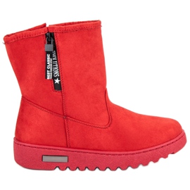 Mckeylor Bottes en daim chaudes rouge