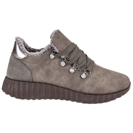 Kylie Baskets en daim brun