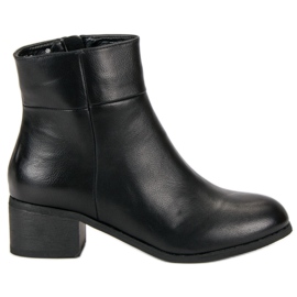 Small Swan Bottines classiques à talons hauts le noir