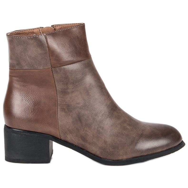 Small Swan Bottines classiques à talons hauts le noir brun