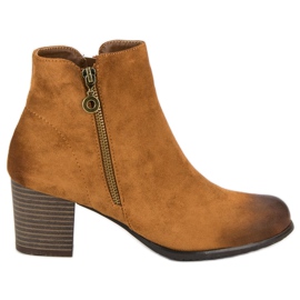 Bottines en daim VINCEZA brun