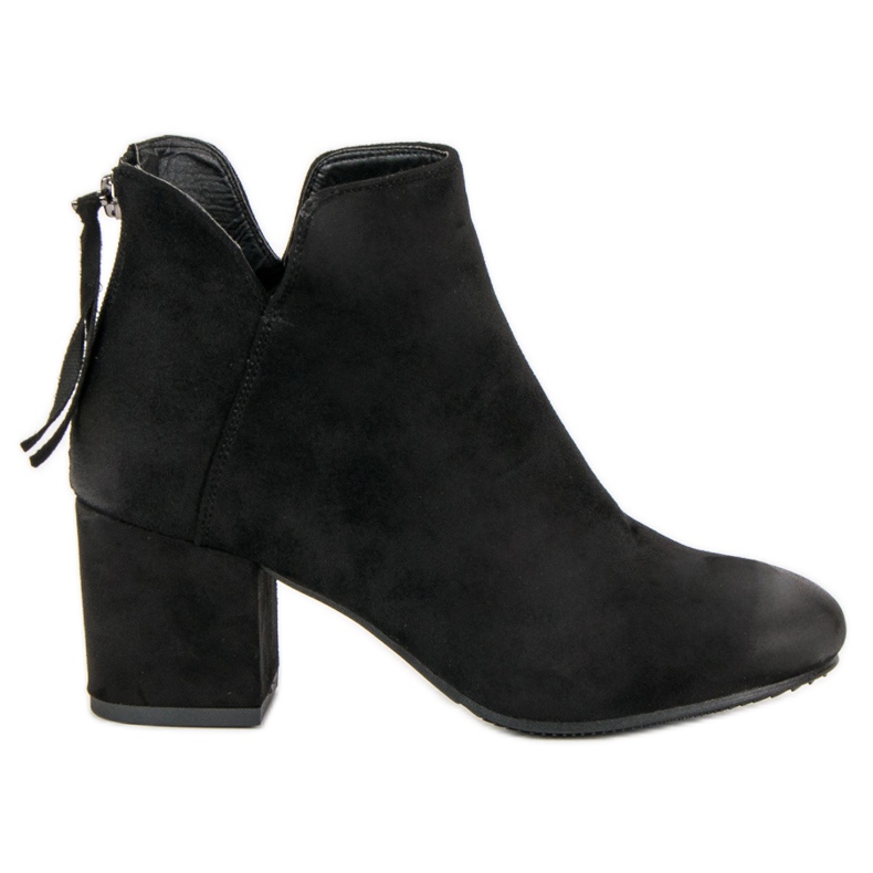 Bottines à talons en daim de VINCEZA le noir