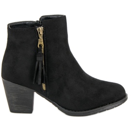 Bottines en daim noir