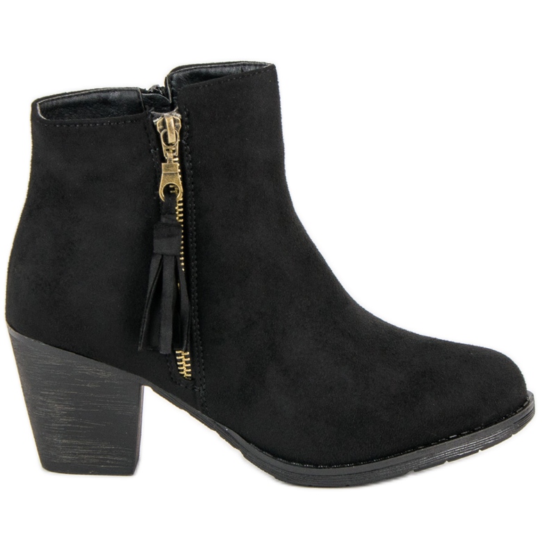 Bottines en daim noir le noir