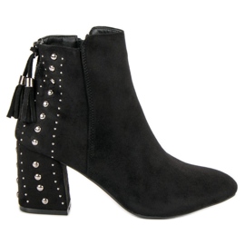 Bottines en daim élégantes le noir