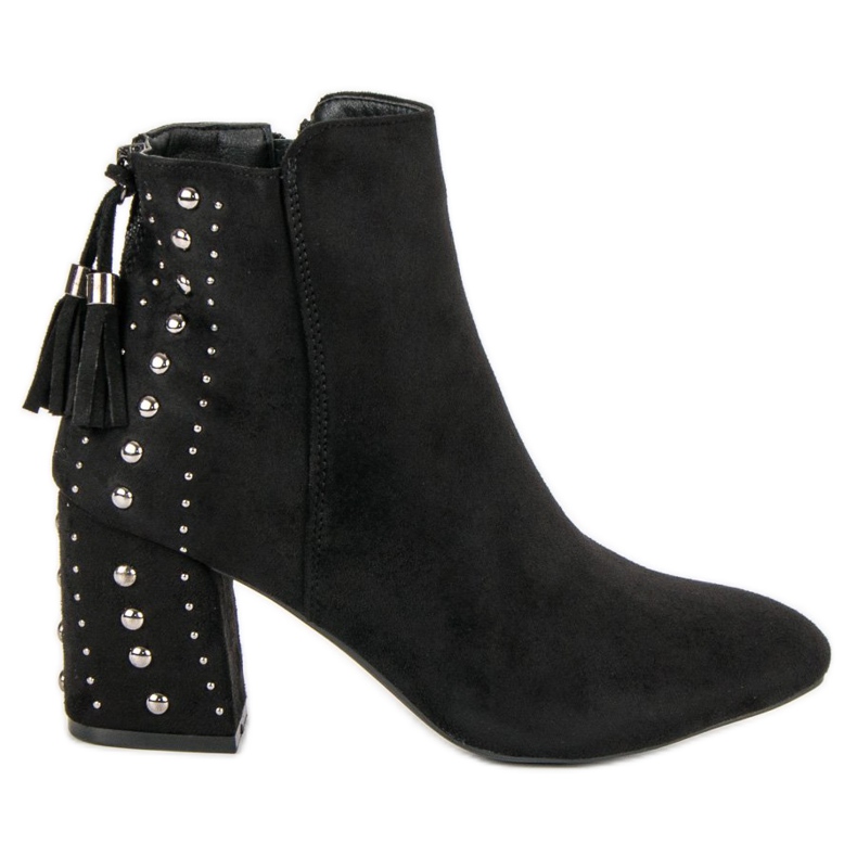 Bottines en daim élégantes le noir