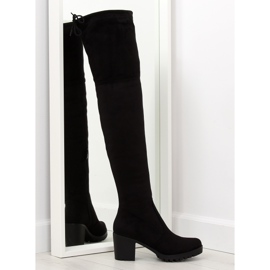 Bottines noires à talons BH108-HB le noir