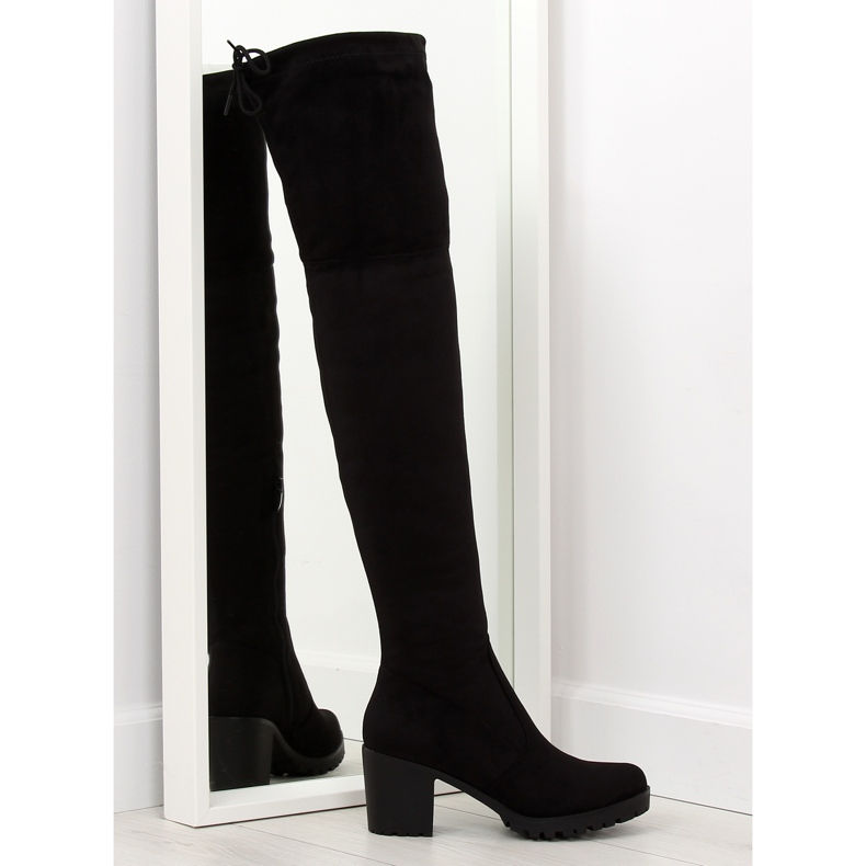 Bottines noires à talons BH108-HB le noir