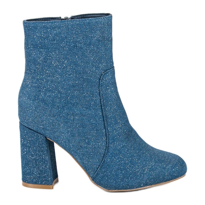 Bottes en jean à la mode bleu