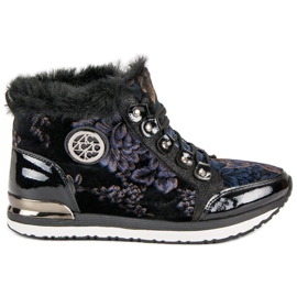 Aclys Baskets nouées à la mode noir multicolore