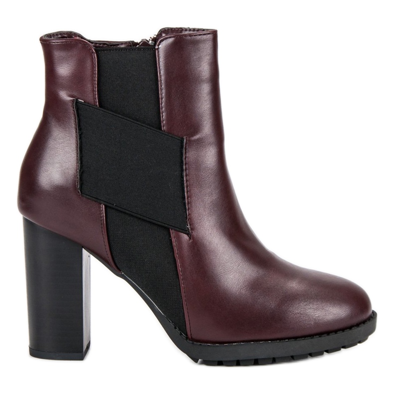 Kylie Bottines bordeaux sur la poste le noir