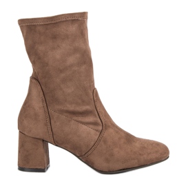 Kylie Bottines en daim à enfiler beige