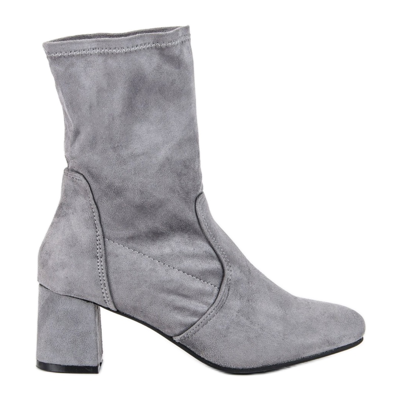 Kylie Bottines en daim à enfiler gris