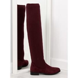 Boots bordeaux BM102 rouge multicolore Boots bordeaux BM102 rouge multicolore