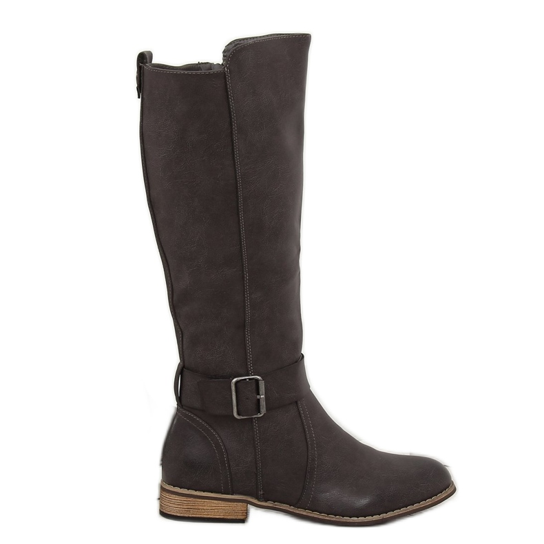 Bottes cavalières grises pour femmes 439-PG Grey