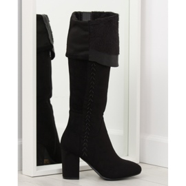 Bottines noires à talons BH133-HB noir