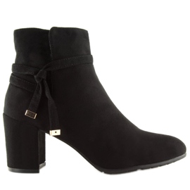 Noir YL56 Bottines noires à talons le noir