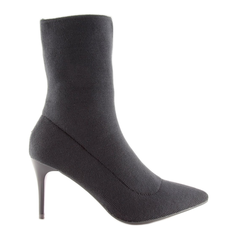 Bottines chaussettes grises sur talon LL-103p Gris