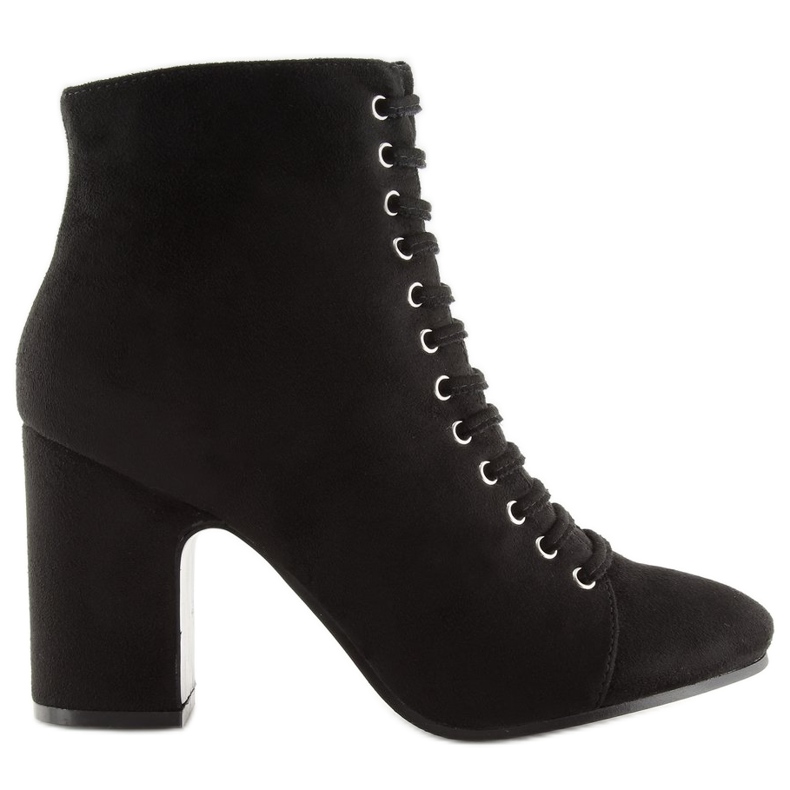 Bottes sur un talon stable noir SP03 Noir
