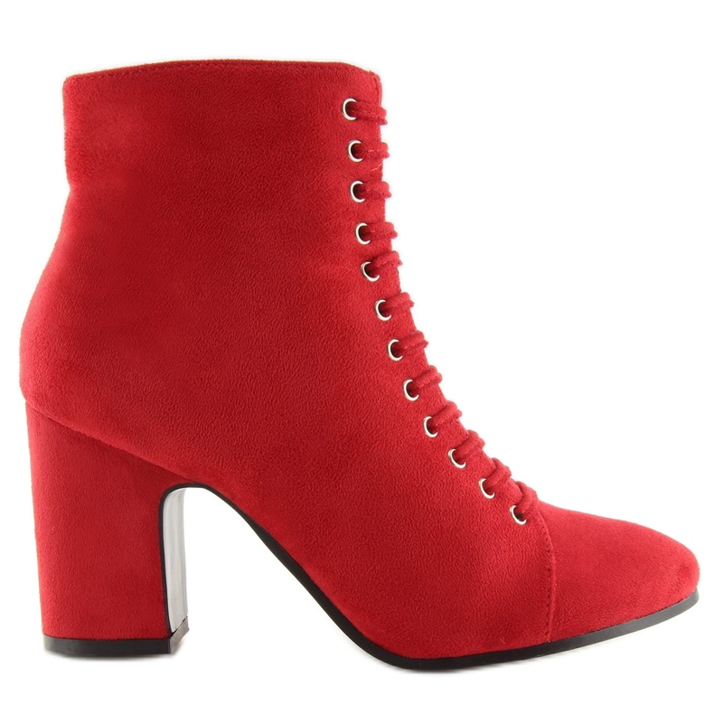 Red SP03 Bottes rouges sur un talon stable