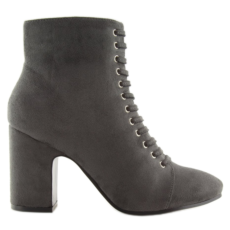 Bottes grises sur un talon stable SP03 Gris