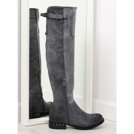 Bottes cavalières femme grises 228-PG gris Bottes cavalières femme grises 228-PG gris