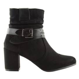 Bottines à talons noires 99-129 Noir le noir