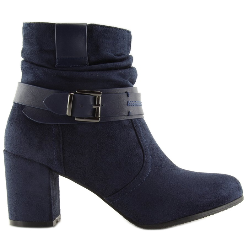 Bottines à talons bleu marine 99-129 Bleu