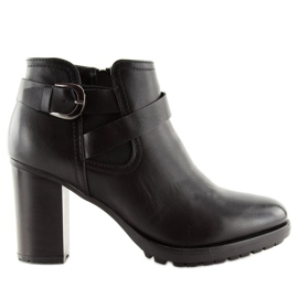 Bottines à talons noires 3439 Noir