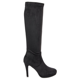 Small Swan Bottes sexy pour femmes noir