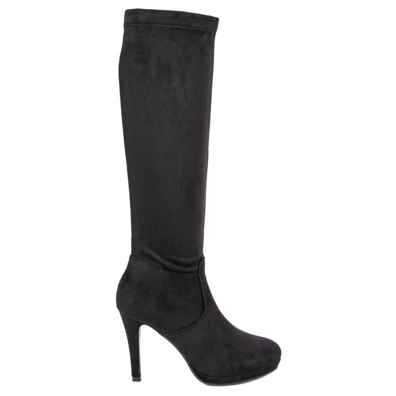 Small Swan Bottes sexy pour femmes le noir