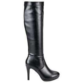 Small Swan Bottes sexy pour femmes noir