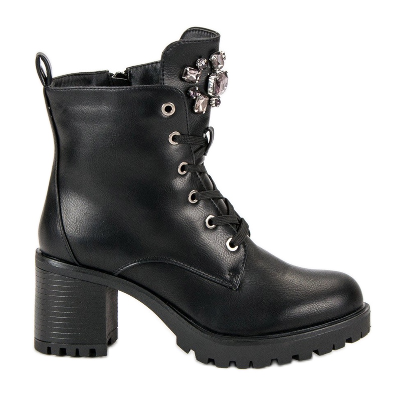 Kylie Bottes nouées sur le poteau le noir