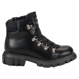 Kylie Bottes à lacets noir