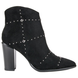 Kylie Bottes noires en daim le noir