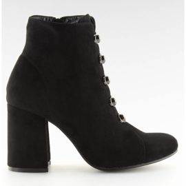 Noir OM-15 Bottines noires à talons le noir