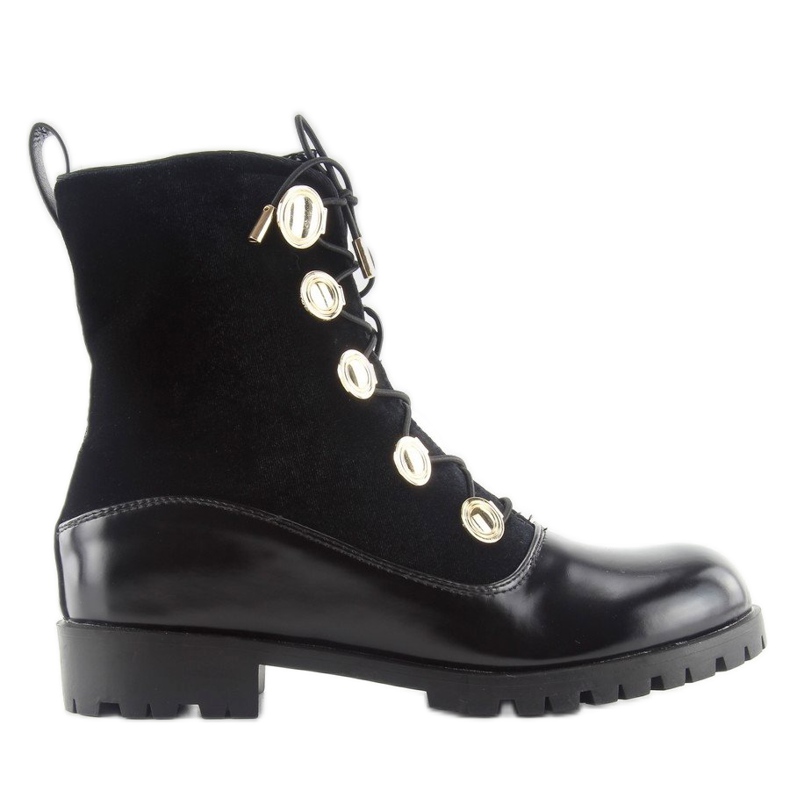 Ouvriers en velours avec boutons noir R113p Noir le noir