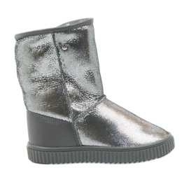 Bottes en cuir Bartek 477750 laine naturelle argent gris