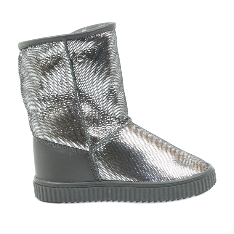 Bottes en cuir Bartek 477750 laine naturelle argent gris Bottes en cuir Bartek 477750 laine naturelle argent gris