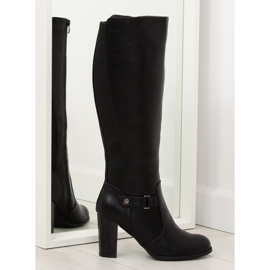 Bottines à talons noires QT02P Noir le noir