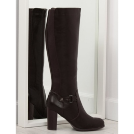 Bottines à talons marron QT02P Marron brun