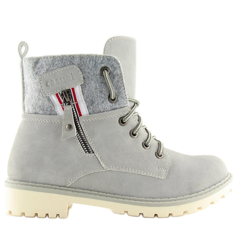 Bottes en bois grises pour femmes GD-TL10 LT.GRAY