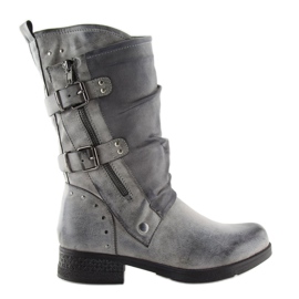 Bottes militaires grises GD-ZN78 Gris