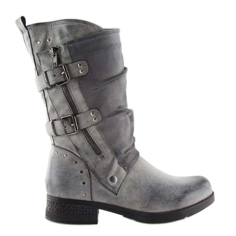 Bottes militaires grises GD-ZN78 Gris