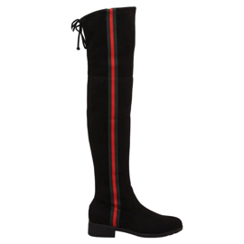 Cuissardes à rayure noire HFN-0296-2 Noir