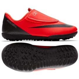 Chaussures de football Nike Vapor 12 PS CR7 TF JR AJ3108-600 orange
