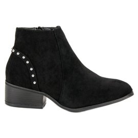 Bottines décontractées en daim noir
