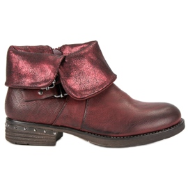 Forever Folie Bottes bordeaux rouge