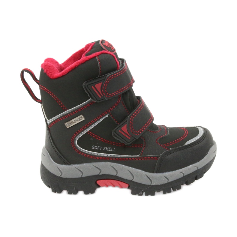 American Club Bottes d'hiver américaines avec une membrane 3122 le noir rouge