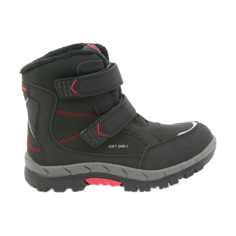 American Club Bottes américaines bottes d'hiver avec une membrane 3123 le noir rouge